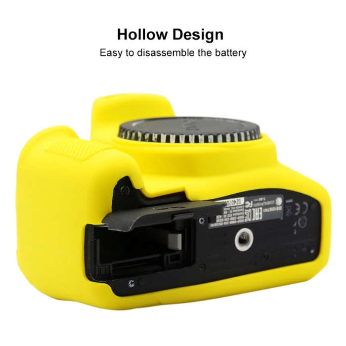 PULUZ Soft Silicone Protective Case for Canon EOS 1300D / 1500D(Yellow)