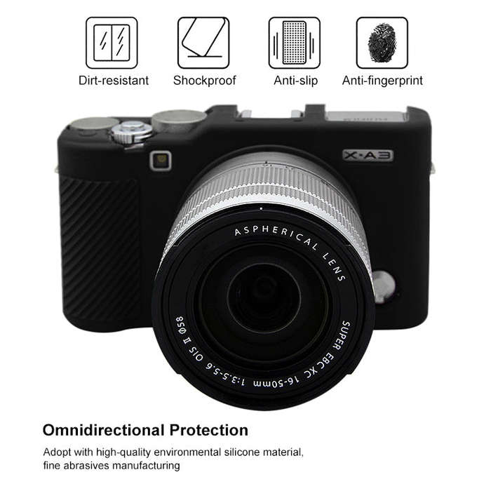 PULUZ Soft Silicone Protective Case for FUJIFILM X-A3 / X-A10(Black)