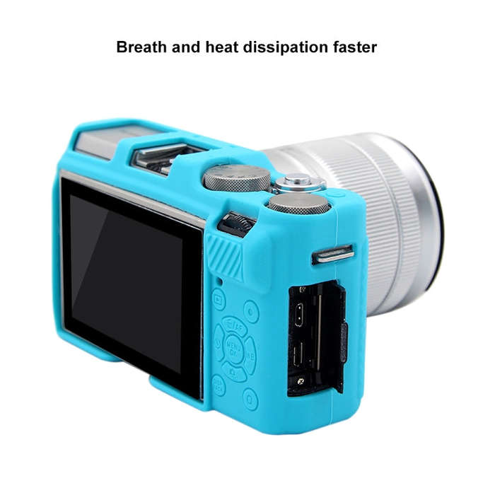 PULUZ Soft Silicone Protective Case for FUJIFILM X-A3 / X-A10(Blue)