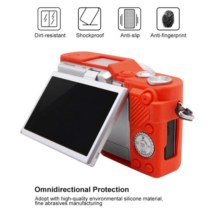PULUZ Soft Silicone Protective Case for Panasonic Lumix GF10(Red)