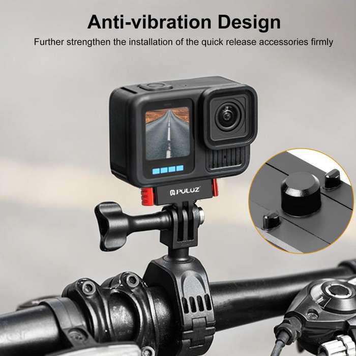For GoPro HERO13 Black  PULUZ Magnetic Quick Release Base Mount (Black Red)