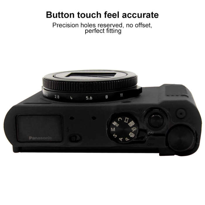 PULUZ Soft Silicone Protective Case for Panasonic Lumix  LX10(Black)