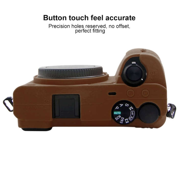 PULUZ Soft Silicone Protective Case for Sony A6600 / ILCE-6600(Coffee)