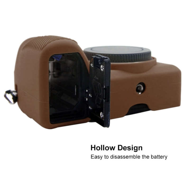 PULUZ Soft Silicone Protective Case for Sony A6600 / ILCE-6600(Coffee)