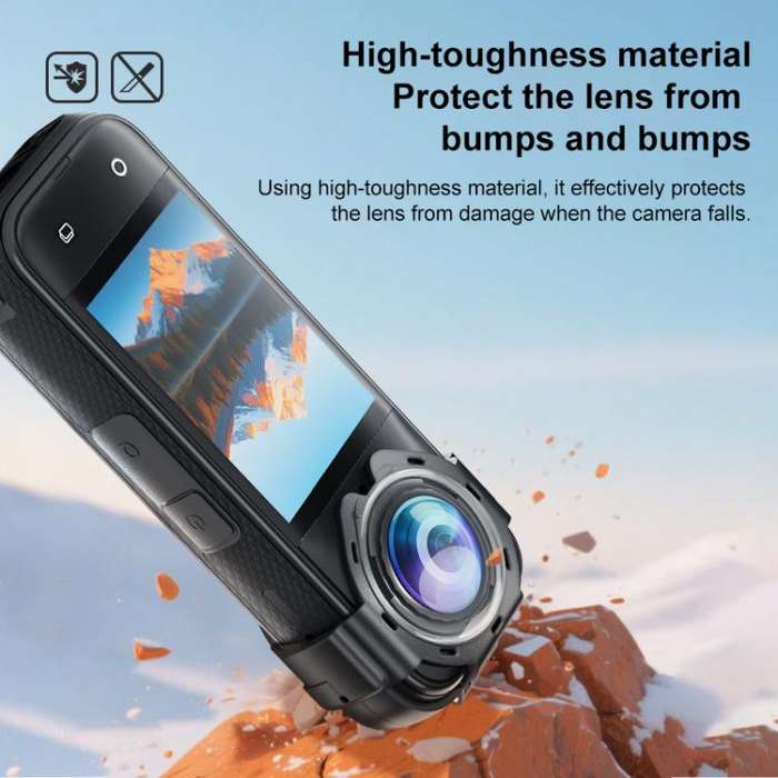 For Insta360 X5 PULUZ Snap-on Optical Tempered Glass Lens Guard Protective Cover (Transparent)