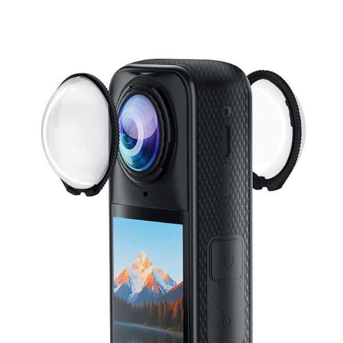For Insta360 X5 PULUZ Standard Rotation PC Lens Guard  Protective Cover (Transparent)