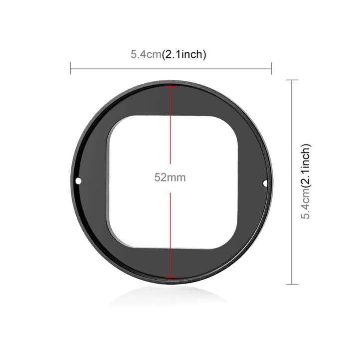 For Insta360 Ace Pro 2 PULUZ 52mm UV Lens Filter Adapter Ring with Lens Cover (Black)