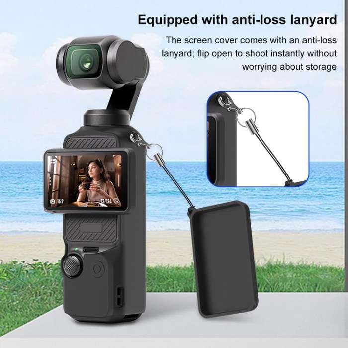 For DJI OSMO Pocket 3 PULUZ 6 in 1 Body Lens Handle Screen Mic Silicone TPU Cover (Grey)
