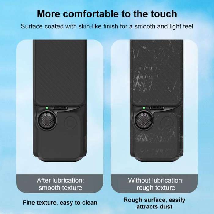 For DJI OSMO Pocket 3 PULUZ 6 in 1 Body Lens Handle Screen Mic Silicone TPU Cover (Grey)