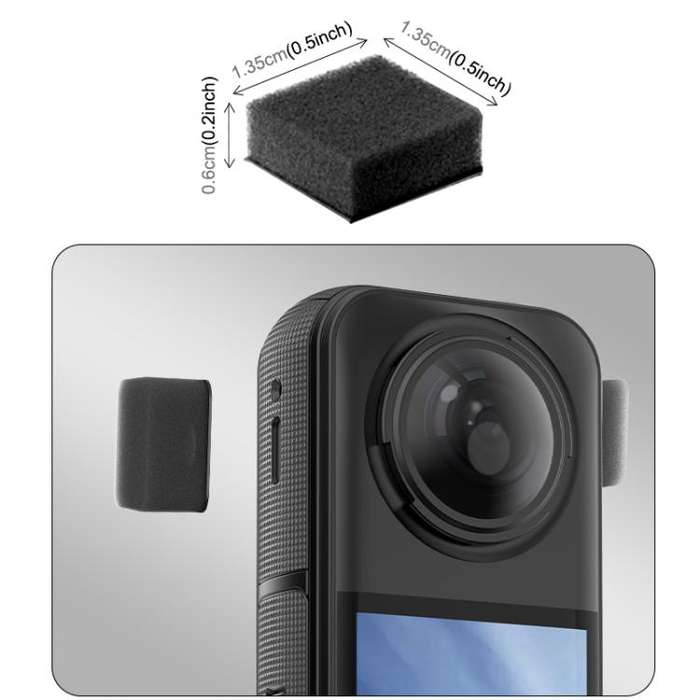 For Insta360 X5 / X4 / X3 PULUZ 6pcs Noise Reduction Windshield Foam Gasket (Black)