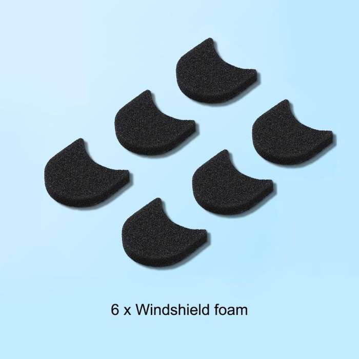 For Insta360 GO 3 / 3S PULUZ 6pcs Noise Reduction Windshield Foam Gasket (Black)