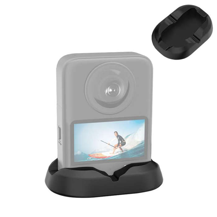 For DJI Osmo 360 PULUZ Desktop Silicone Base Stand (Black)
