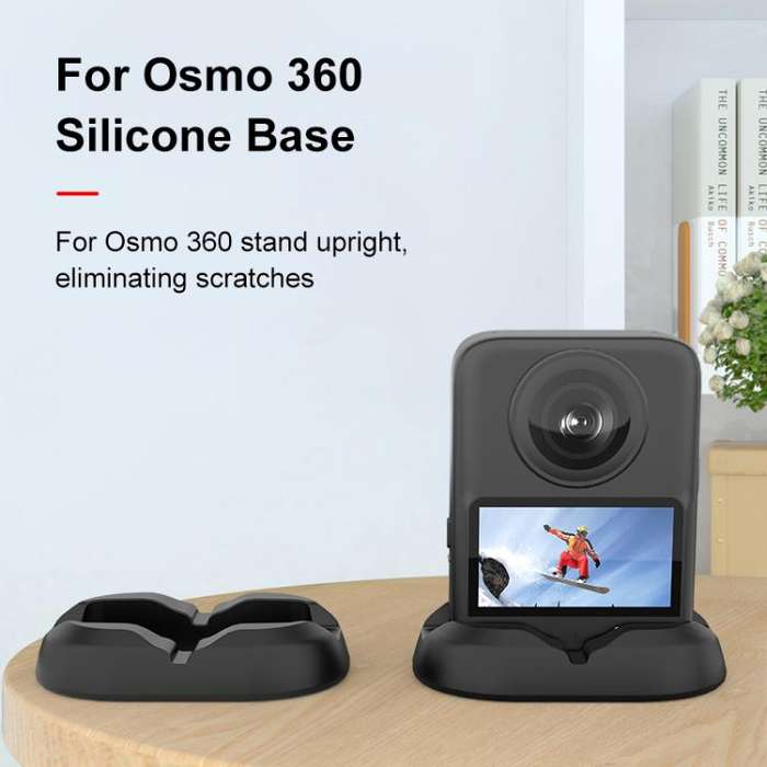 For DJI Osmo 360 PULUZ Desktop Silicone Base Stand (Black)