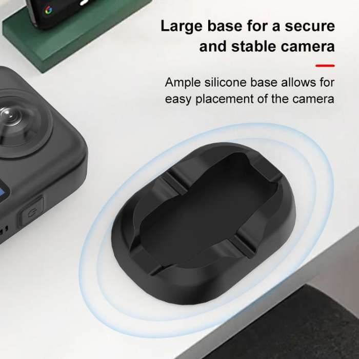 For DJI Osmo 360 PULUZ Desktop Silicone Base Stand (Black)