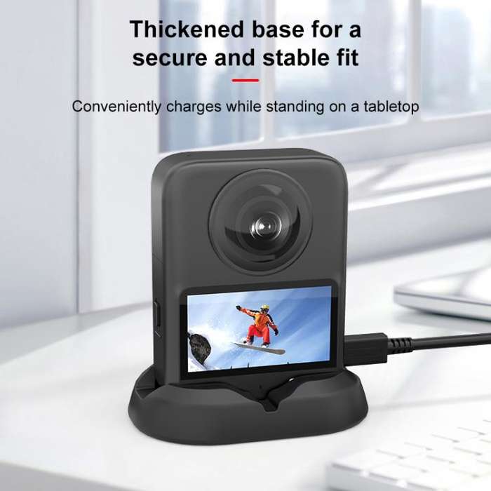 For DJI Osmo 360 PULUZ Desktop Silicone Base Stand (Black)