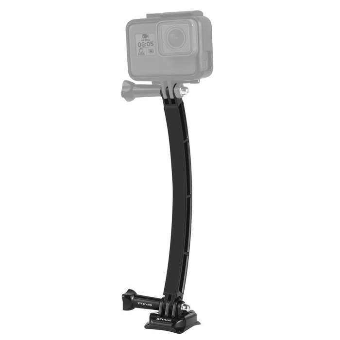 PULUZ Outdoor Motorcycle Cycling Helmet Extension Arm Set for PULUZ Action Sports Cameras Jaws Fl...