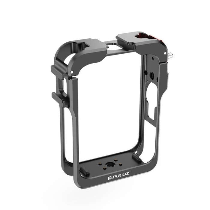 For DJI Osmo 360 PULUZ Aluminum Alloy Protective Cage Expansion Frame with Lens Cover (Black)