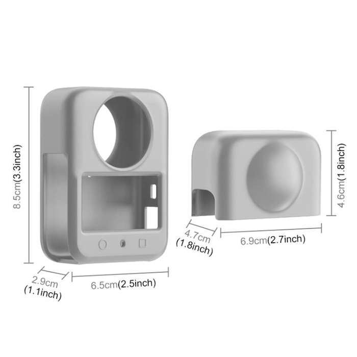 For DJI Osmo 360 PULUZ Silicone Body Protective Cover with Lens Cover (Grey)