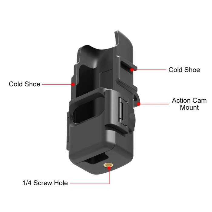 For DJI OSMO Pocket 3 PULUZ Protection Frame Expansion Adapter Bracket (Black)