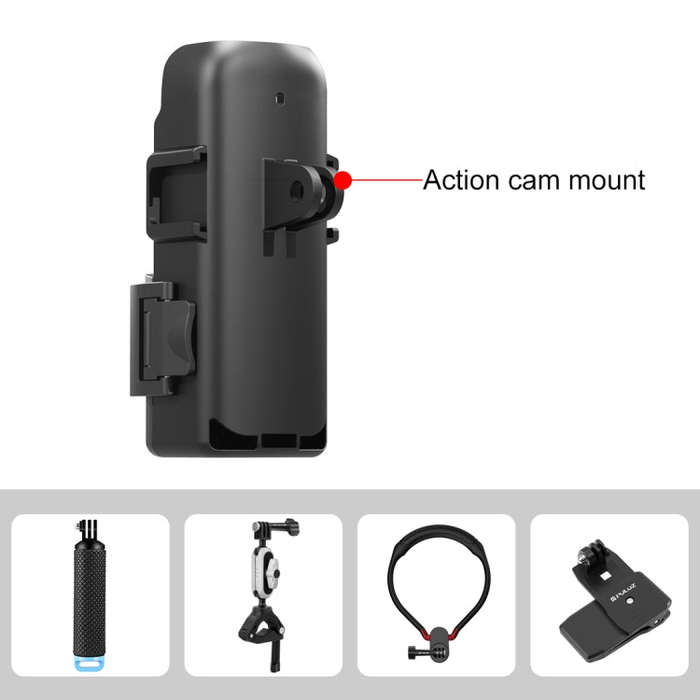 For DJI OSMO Pocket 3 PULUZ Protection Frame Expansion Adapter Bracket (Black)