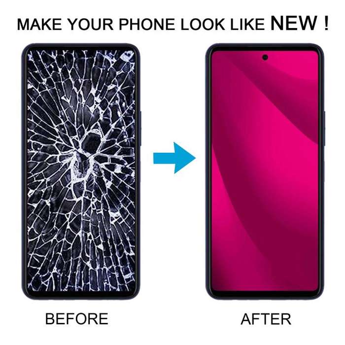 For T-mobile Revvl 7 Pro Original LCD Screen Digitizer Full Assembly with Frame (Black)