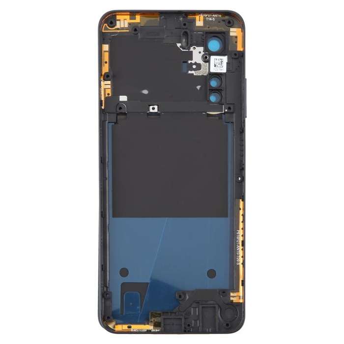 For ZTE Axon 40 Lite Plastic Battery Back Cover with Middle Frame / Camera Lens Cover(Black)