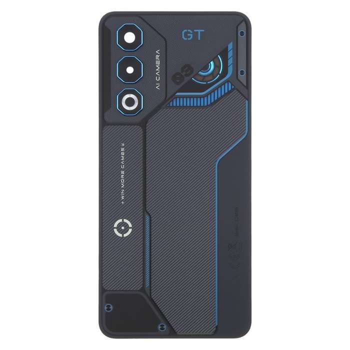 For ZTE nubia Neo 3 GT Glass Battery Back Cover with Camera Lens Cover(Gray)