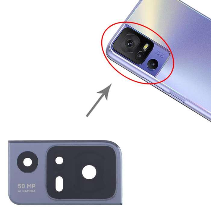 For TCL 40 SE T610K OEM Back Camera Lens (Black)