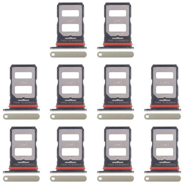 For Xiaomi 14T 5G 10pcs Original SIM Card Tray + SIM Card Tray (Green)