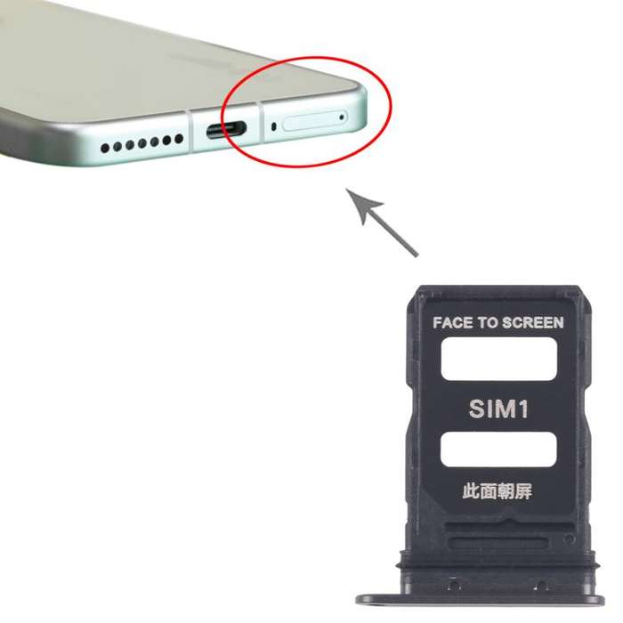 For Xiaomi 15 10pcs Original SIM Card Tray + SIM Card Tray (Black)