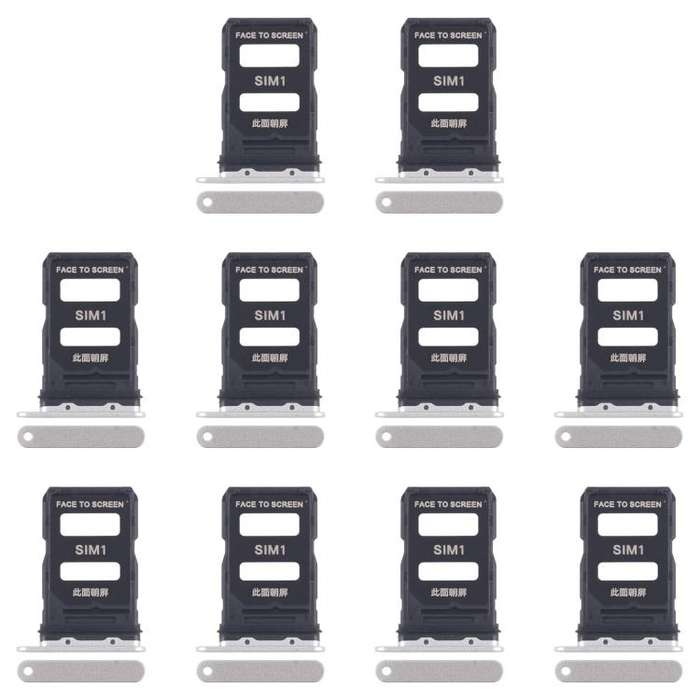For Xiaomi 15 10pcs Original SIM Card Tray + SIM Card Tray (Gold)