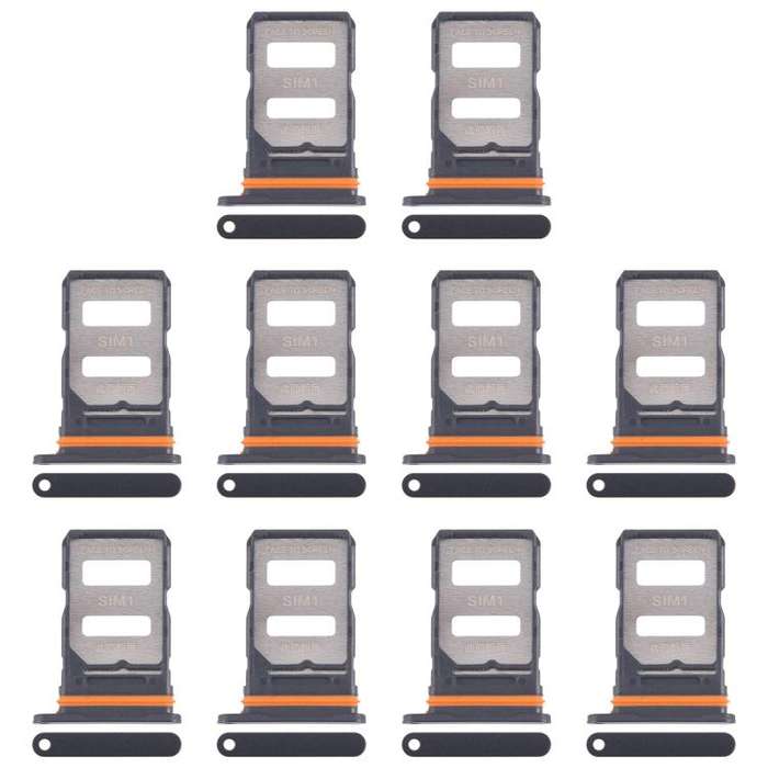 For Xiaomi Redmi Turbo 4 10pcs Original SIM Card Tray + SIM Card Tray (Black)