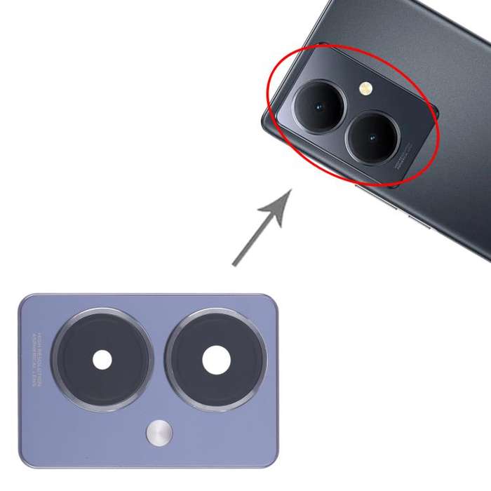 For vivo Y78+ 5G Original Rear Camera Lens Cover (Black)