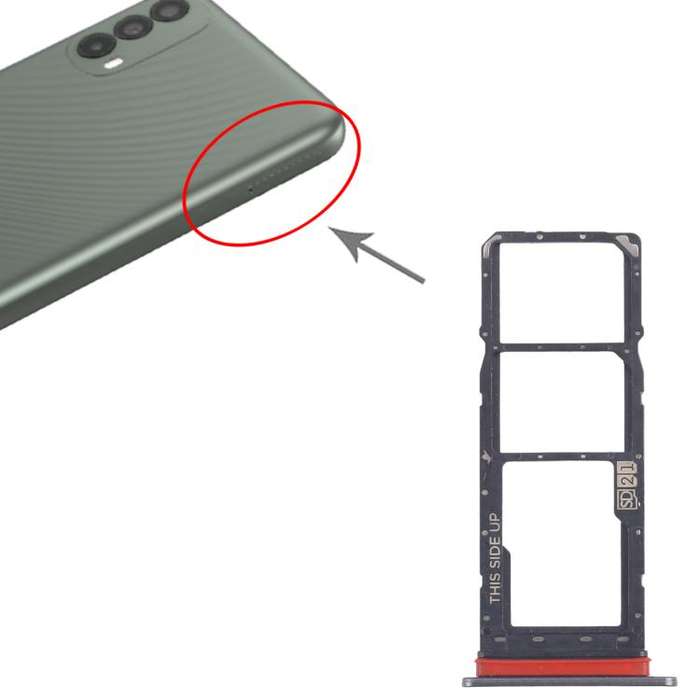 For Motorola Moto E40 10pcs Original SIM Card Tray + SIM Card Tray + Micro SD Card Tray (Grey)