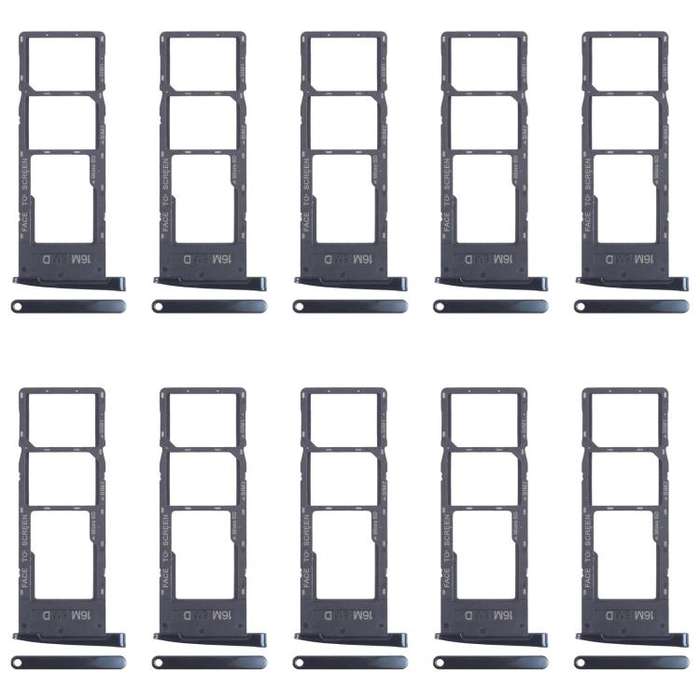 For Motorola Moto G6 10pcs Original SIM Card Tray + SIM Card Tray + Micro SD Card Tray (Black)