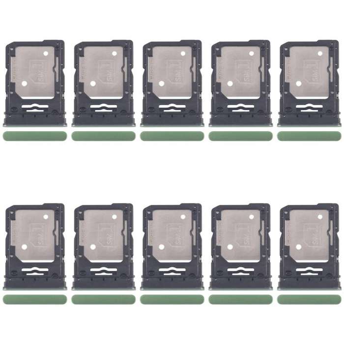 For Motorola Edge 60 10pcs Original SIM Card Tray + SIM Card Tray / Micro SD Card Tray (Green)