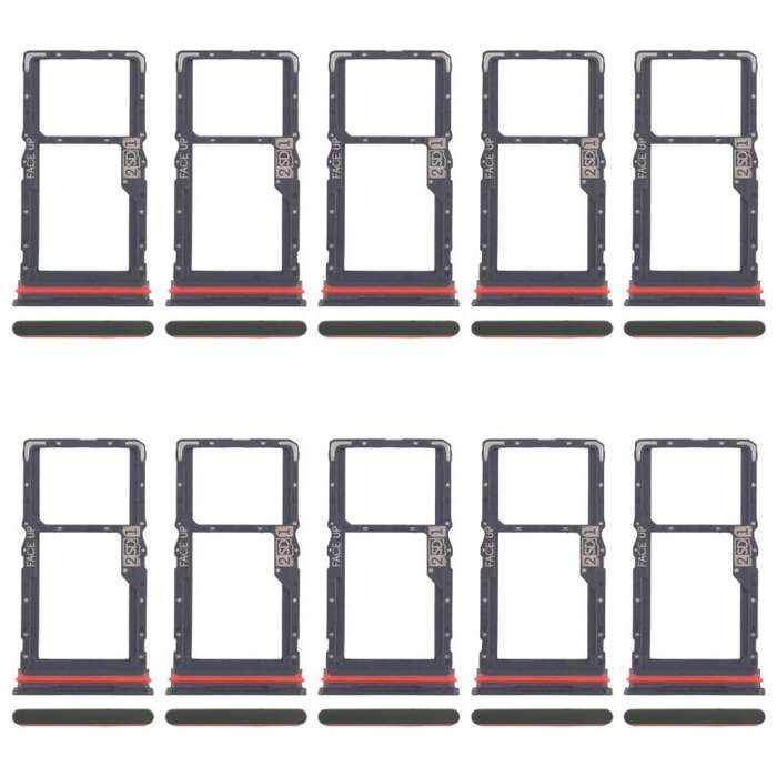 For Motorola Moto G56 10pcs Original SIM Card Tray + Micro SD Card Tray (Green)