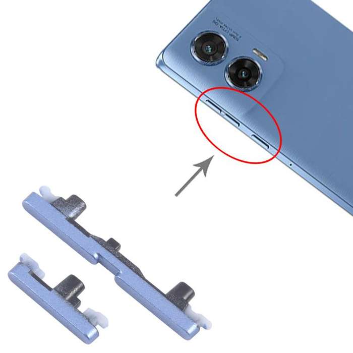 For Motorola G96 10pairs Power Button and Volume Control Button (Blue)