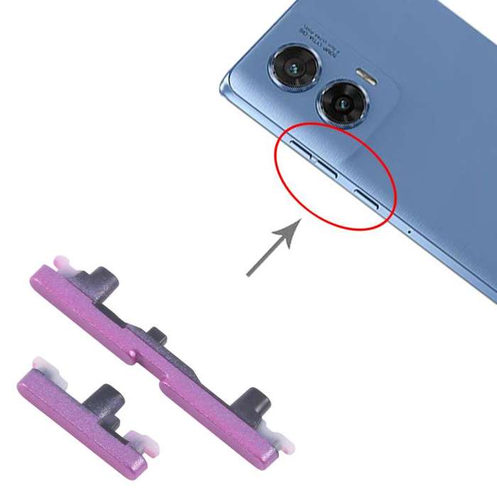 For Motorola G96 10pairs Power Button and Volume Control Button (Purple)