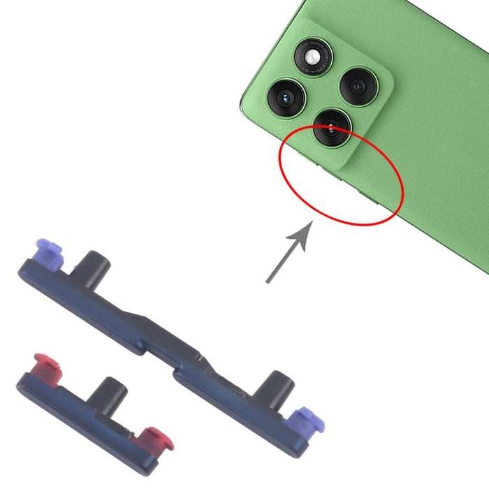 For Motorola Edge 60 10pairs Power Button and Volume Control Button (Blue)