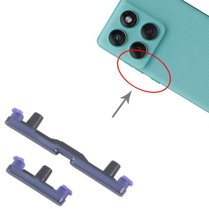 For Motorola Edge 60 Fusion 10pairs Power Button and Volume Control Button (Blue)