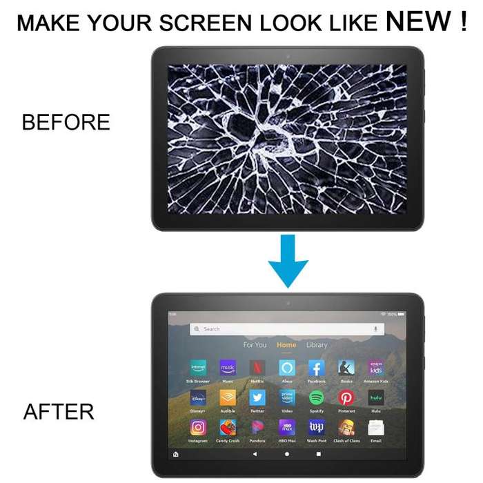For Amazon Kindle Fire HD 8 12th Gen 2022 R2SP8T LCD Screen with Digitizer Full Assembly (Black)