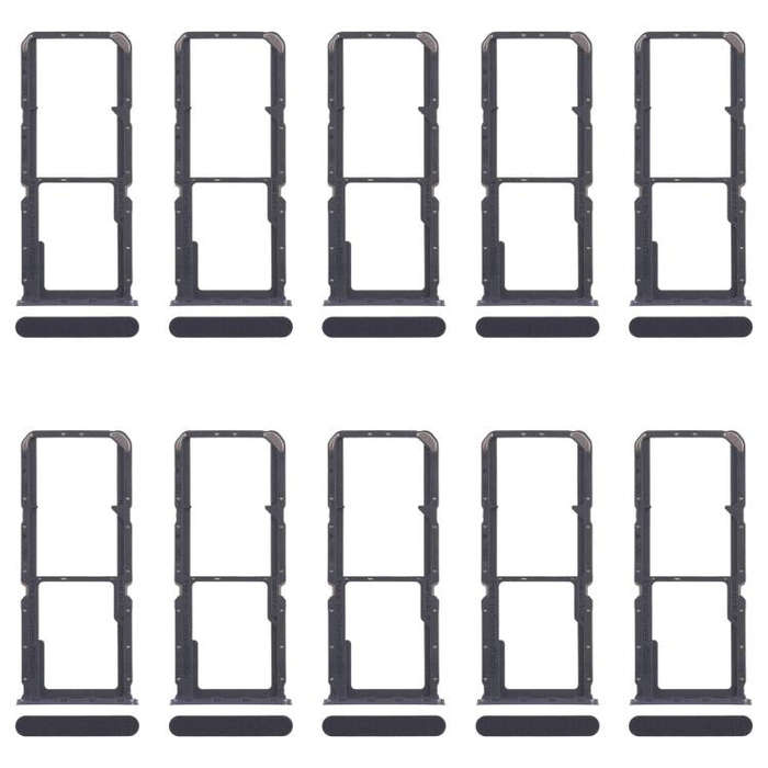 For OPPO A60 4G CPH2631 10pcs Original SIM Card Tray + SIM Card Tray + Micro SD Card Tray (Black)