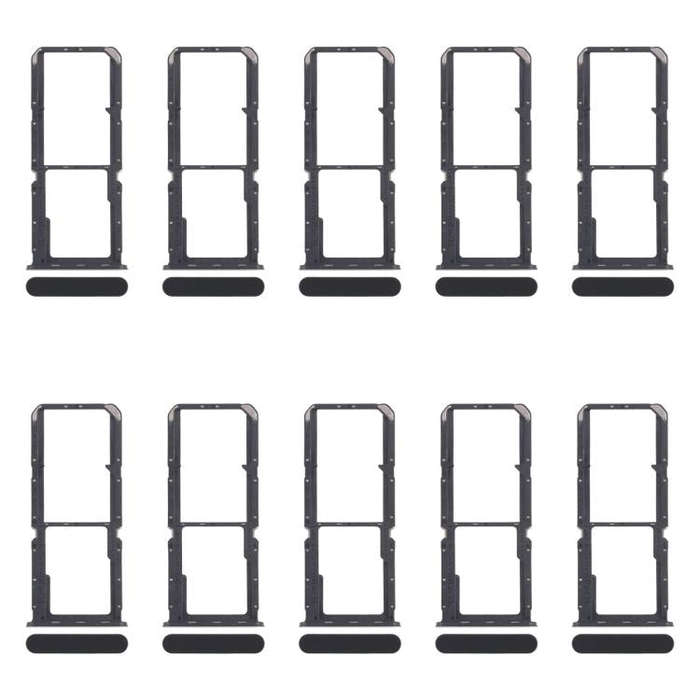 For OPPO Reno7 4G CPH2363 10pcs Original SIM Card Tray + SIM Card Tray + Micro SD Card Tray (Black)