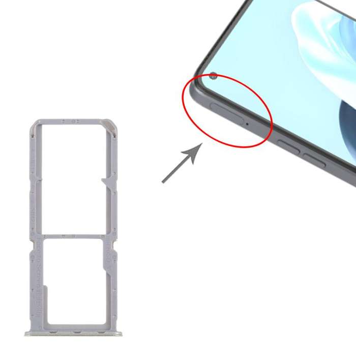 For OPPO Reno7 4G CPH2363 10pcs Original SIM Card Tray + SIM Card Tray + Micro SD Card Tray (Green)