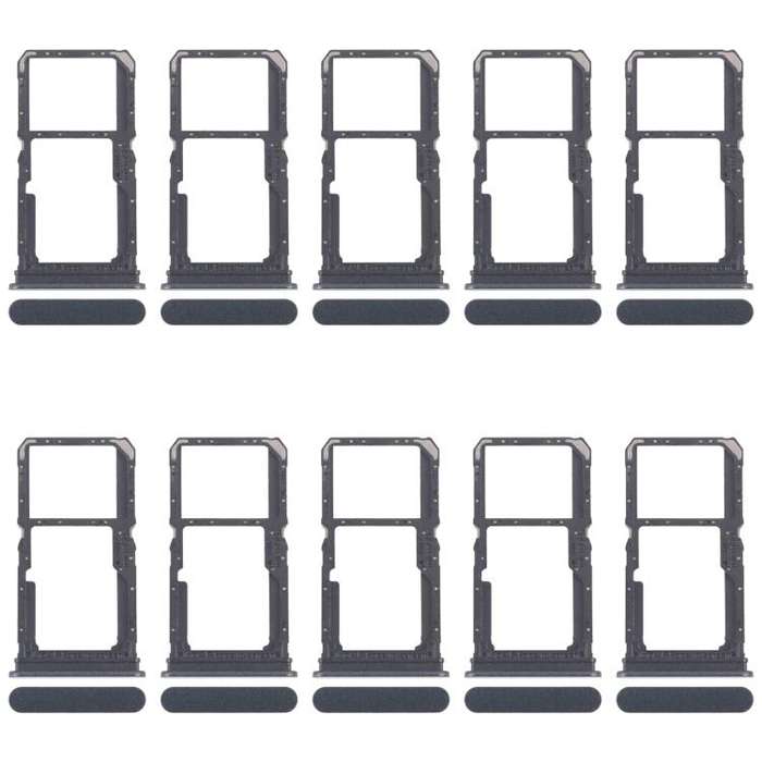 For OPPO Reno11 F CPH2603 10pcs Original SIM Card Tray + SIM Card Tray / Micro SD Card Tray (Black)