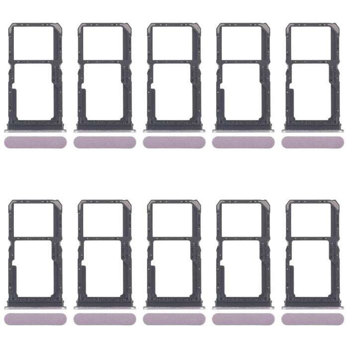For OPPO Reno11 F CPH2603 10pcs Original SIM Card Tray + SIM Card Tray / Micro SD Card Tray (Pink)