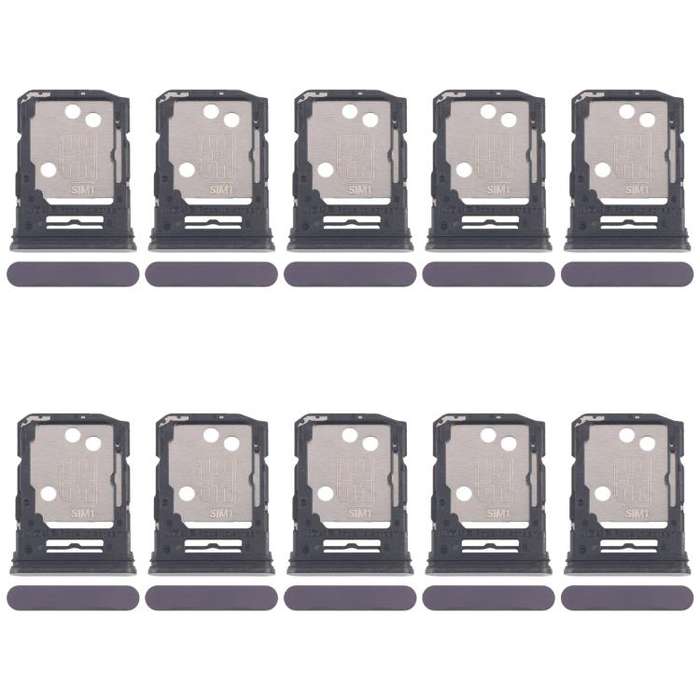 For OPPO Reno12 5G CPH2625 10pcs Original SIM Card Tray + SIM Card Tray / Micro SD Card Tray (Black)
