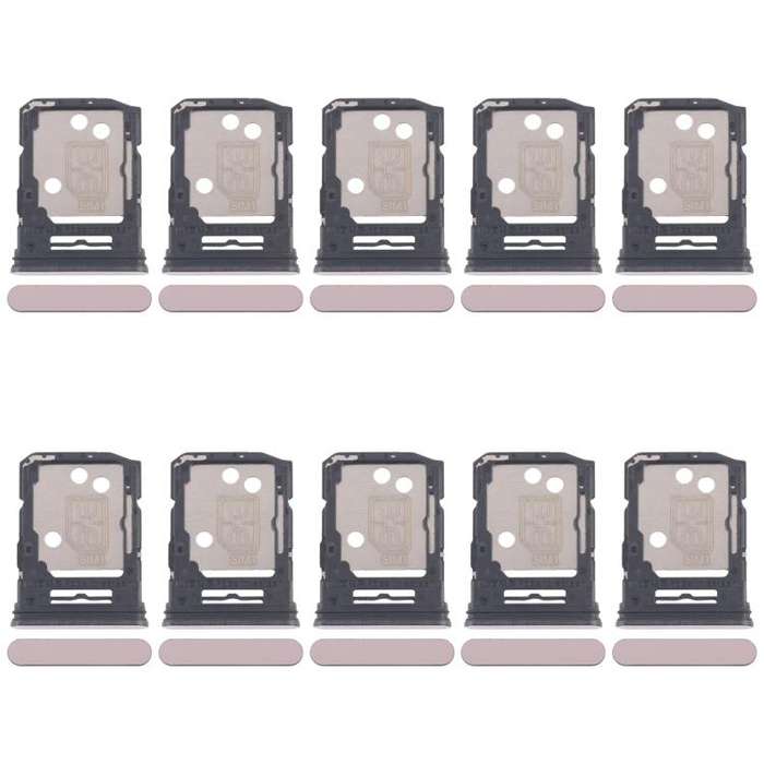 For OPPO Reno12 5G CPH2625 10pcs Original SIM Card Tray + SIM Card Tray / Micro SD Card Tray (Pink)