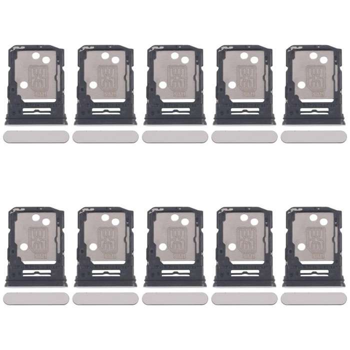 For OPPO Reno12 5G CPH2625 10pcs Original SIM Card Tray + SIM Card Tray / Micro SD Card Tray (Sil...